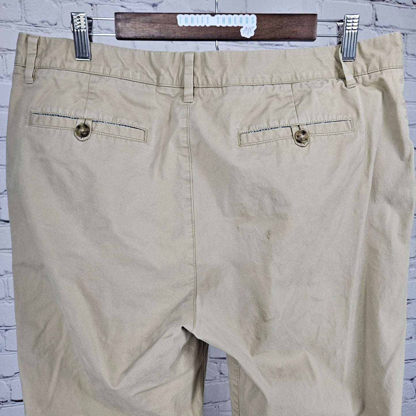 Bonobos Tan Cotton Blend Straight Leg Lightweight Casual Chino Pants 35x32