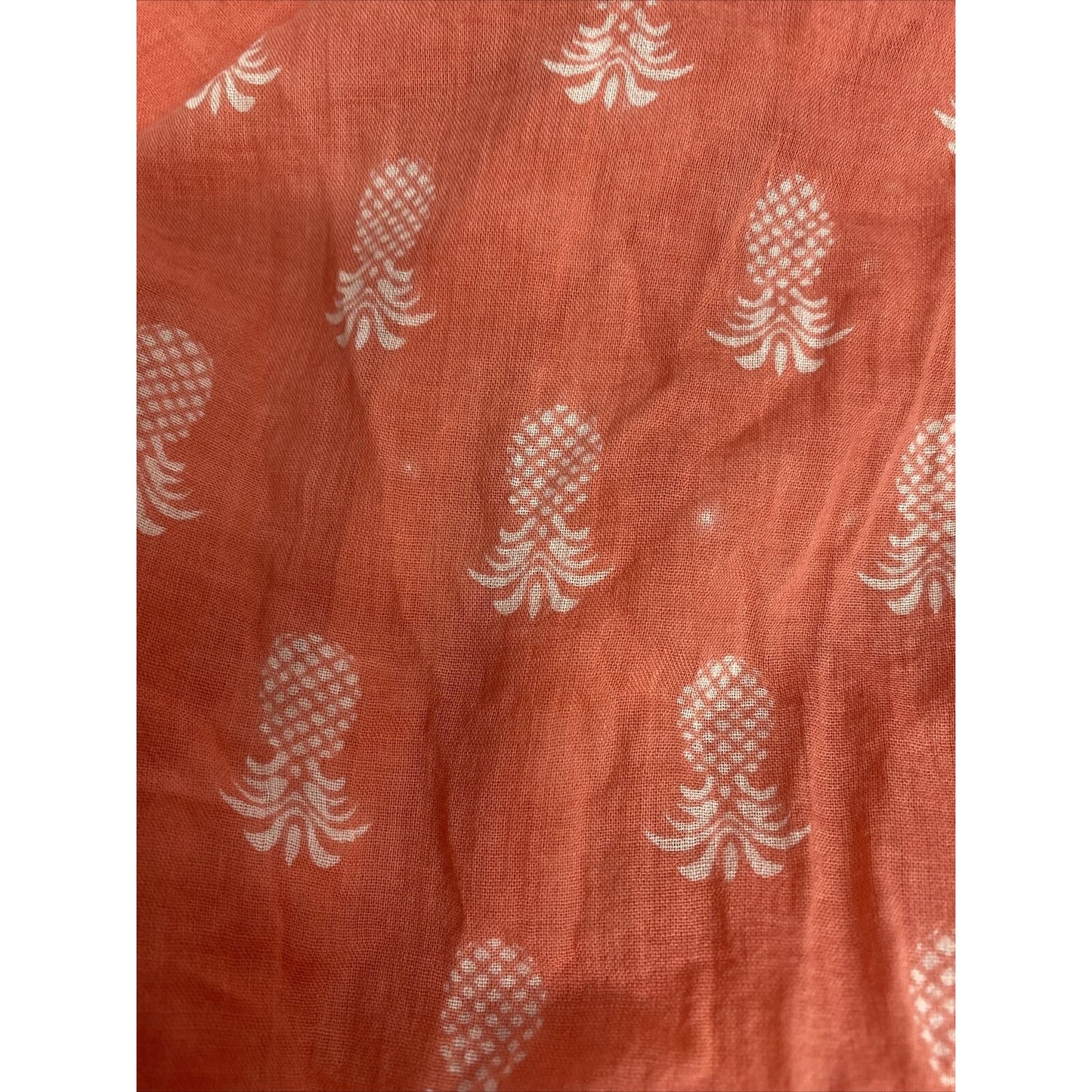 Anthropologie Z&L Pink Pineapple Lightweight Tassled Kaftan Style Tunic S