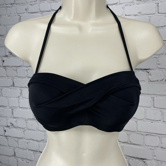 PINK Victoria’s Secret Black Push Up Underwire Swimsuit Bikini Top Size Small S