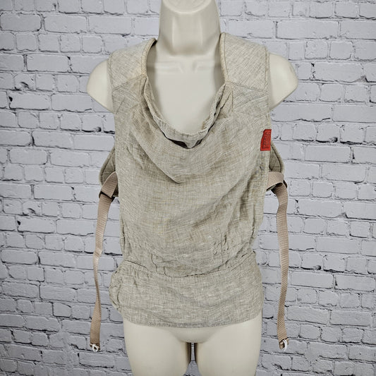 Sakura Bloom Beige 100% Linen Scout Chambray Baby Infant Carrier USA 7-45lbs