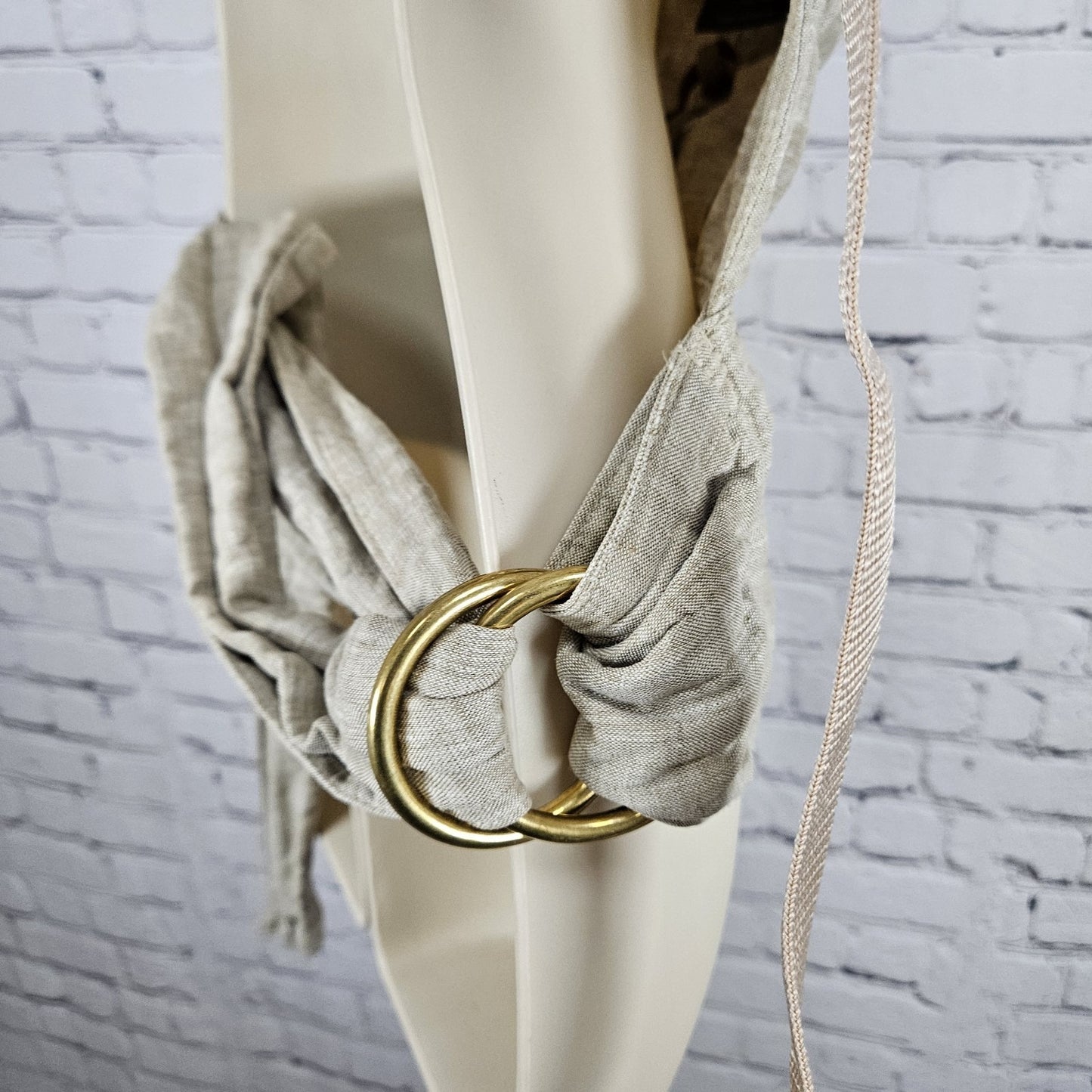 Sakura Bloom Beige 100% Linen Scout Chambray Baby Infant Carrier USA 7-45lbs