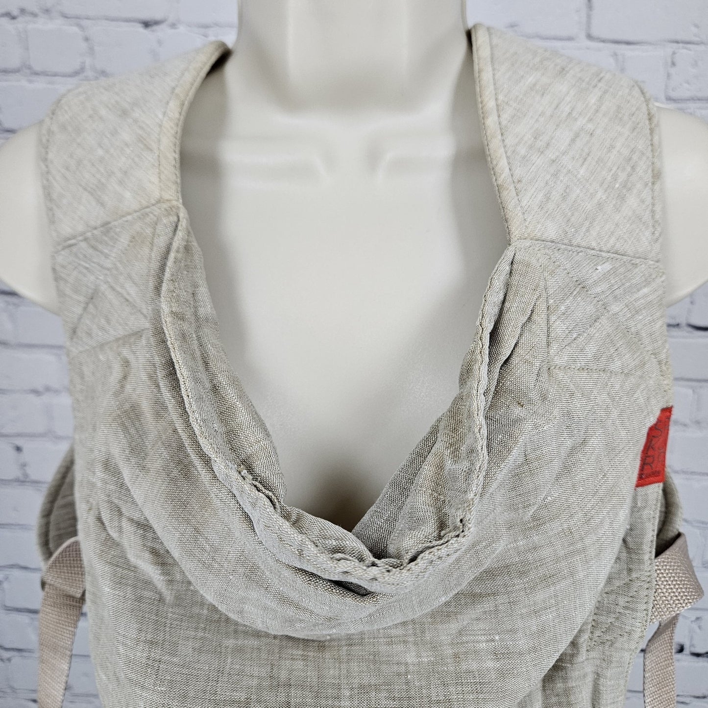 Sakura Bloom Beige 100% Linen Scout Chambray Baby Infant Carrier USA 7-45lbs