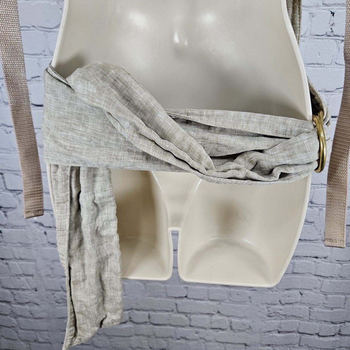 Sakura Bloom Beige 100% Linen Scout Chambray Baby Infant Carrier USA 7-45lbs