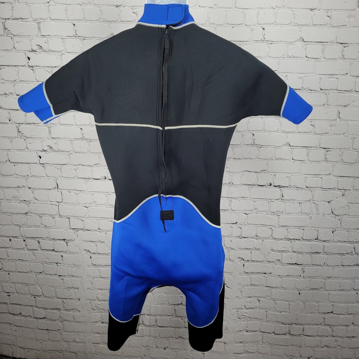 O'Rageous Black Blue Short Sleeve Shorty Springsuit Wetsuit Dive Surf Large L