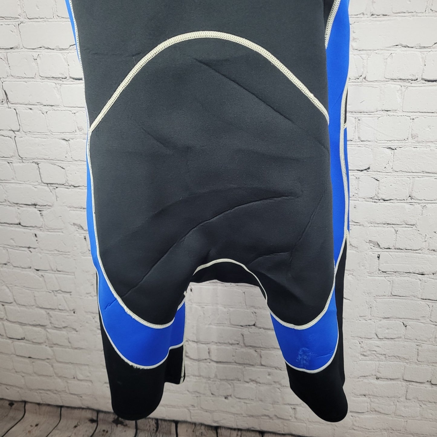 O'Rageous Black Blue Short Sleeve Shorty Springsuit Wetsuit Dive Surf Large L