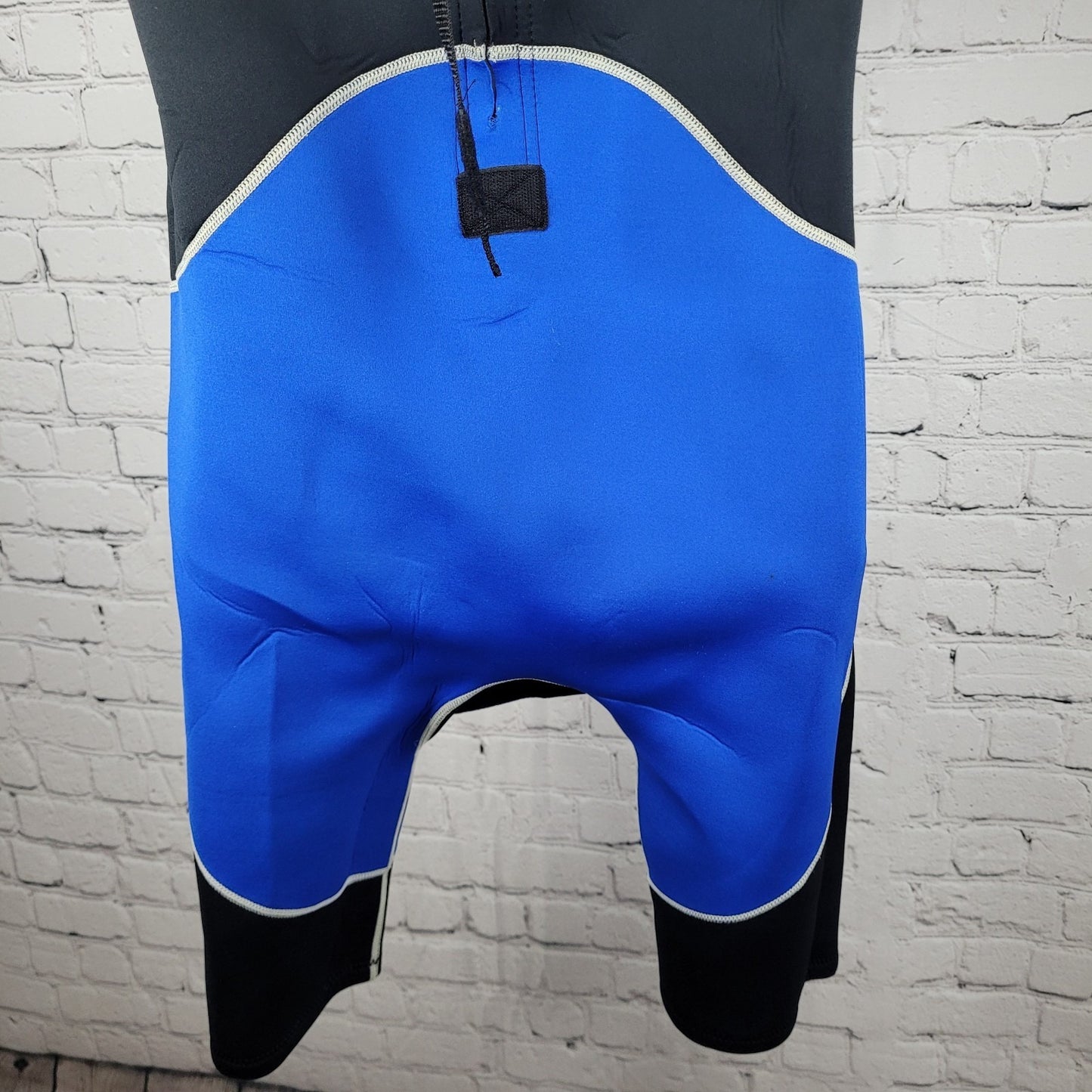 O'Rageous Black Blue Short Sleeve Shorty Springsuit Wetsuit Dive Surf Large L
