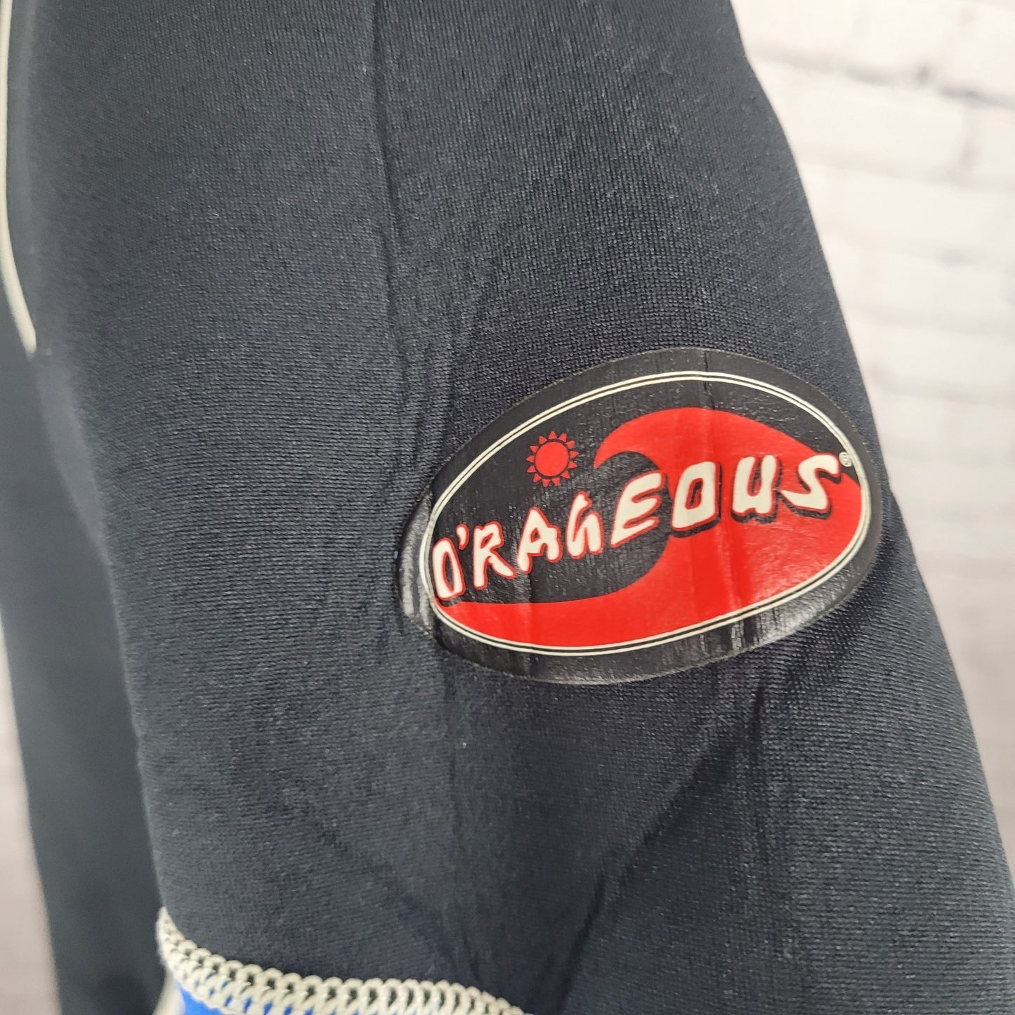 O'Rageous Black Blue Short Sleeve Shorty Springsuit Wetsuit Dive Surf Large L