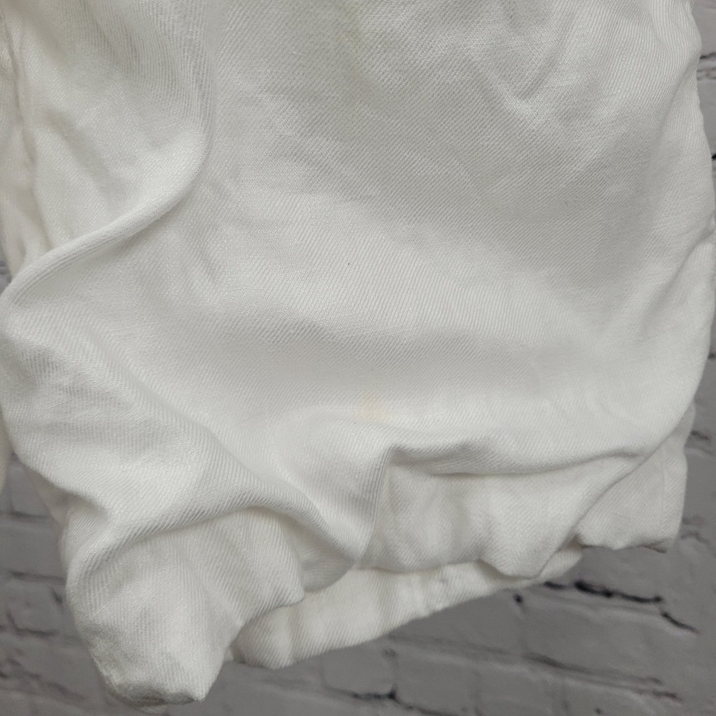Lauren Ralph Lauren White Linen High Rise Wide Leg Crop Pants Size 20W (39x25)