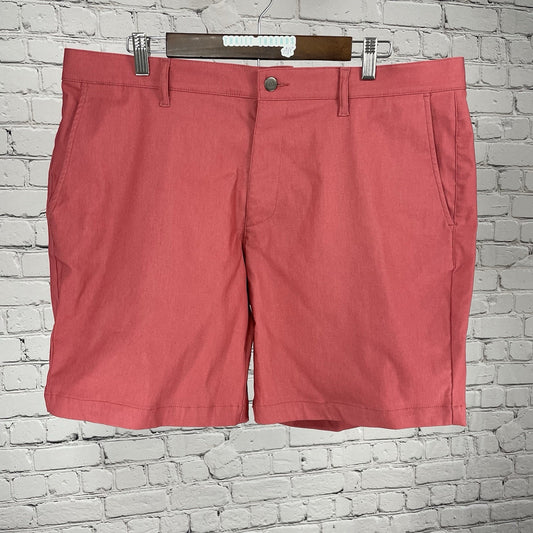 Mizzen+Main Red Pink Lightweight Stretch Chino Golf Shorts USA Size 38 (38x9)