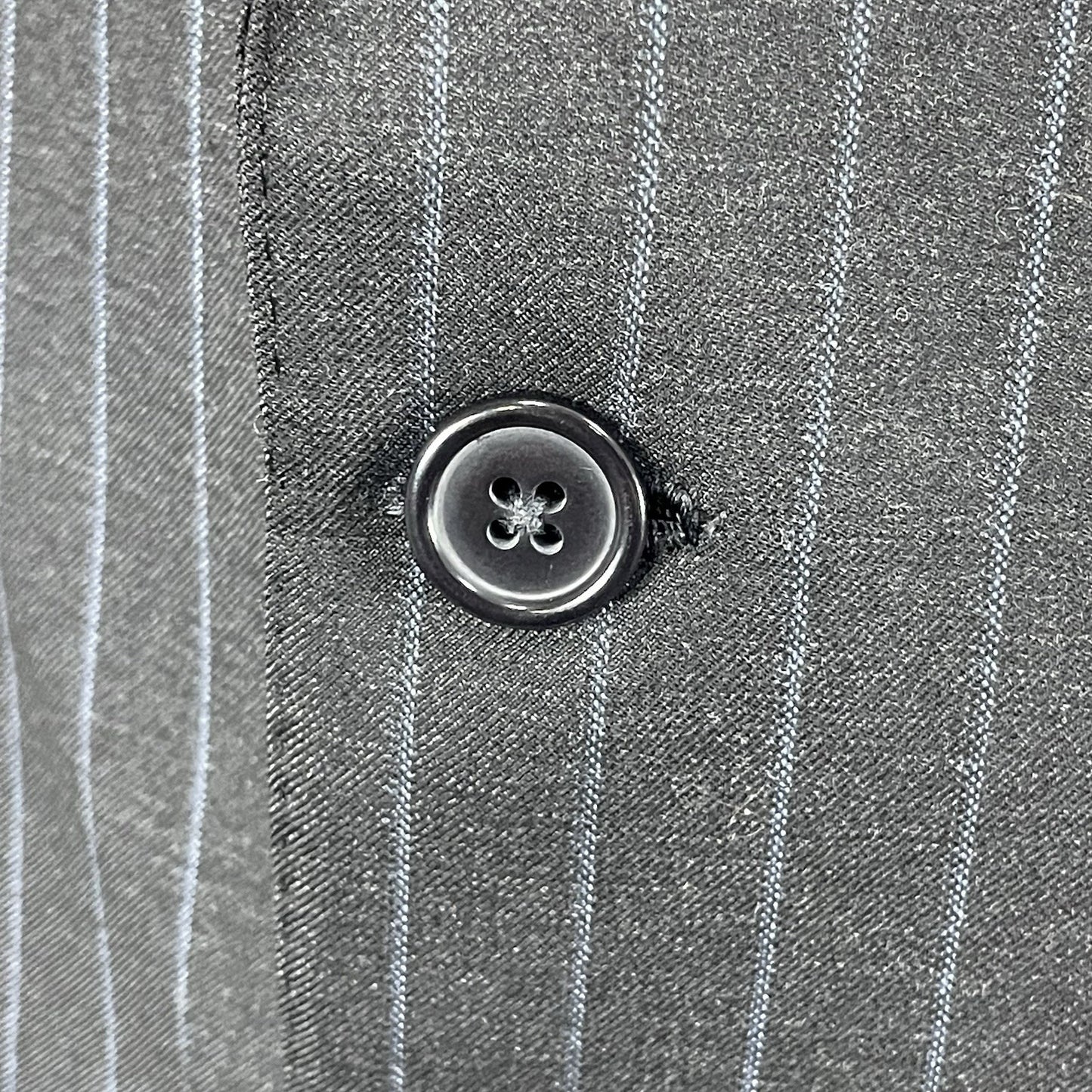 Hickey Freeman Black Pinstripe Super 130’s Blazer Sport Coat USA Made Size 42L