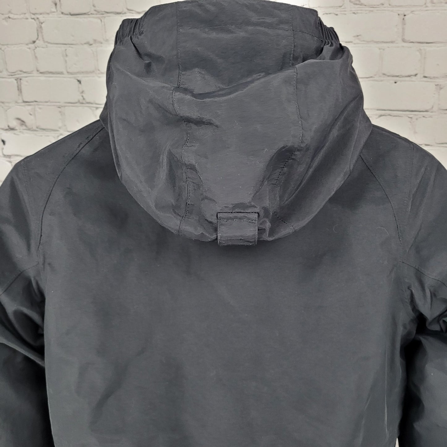 Lands' End Navy Waterproof Windproof Hooded Fleece Lined Full Zip Jacket XL/16