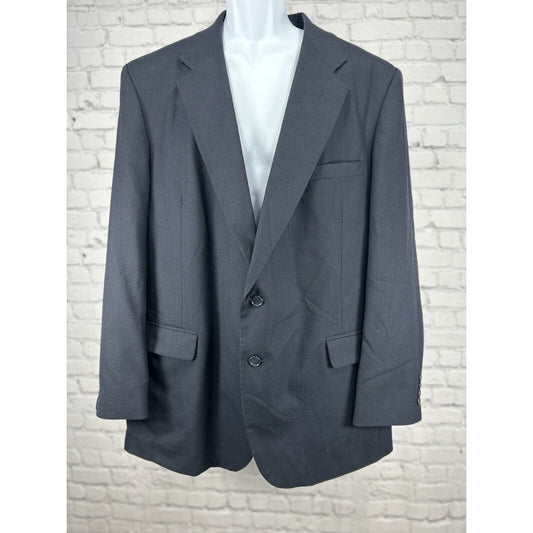 Barrington Dark Blue Pinstripe Two Button Collared Ventless Blazer Size 46L