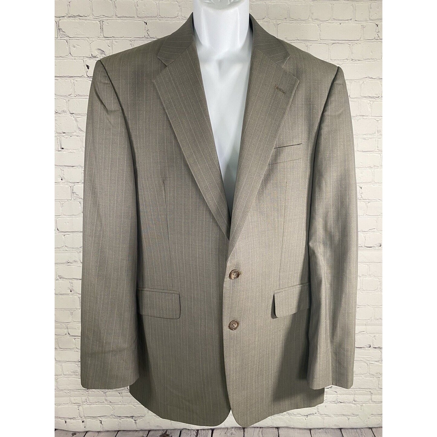 Alexandre London Savile Row Gray Super 80’s Wool 2 Button Blazer Jacket 40L
