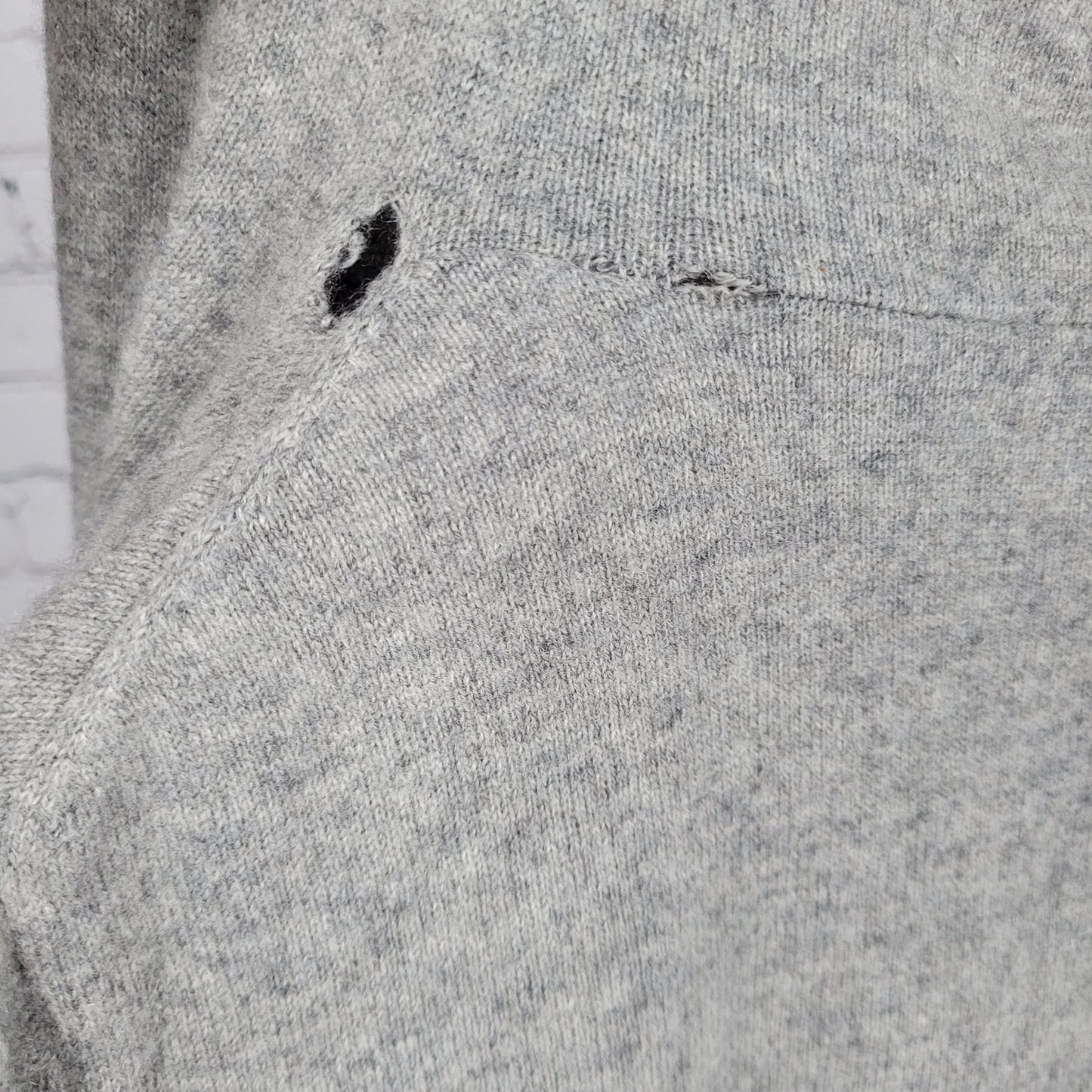 Pure Amici Grey 100% Cashmere Open Lightweight Hooded Cardigan Sweater Medium M