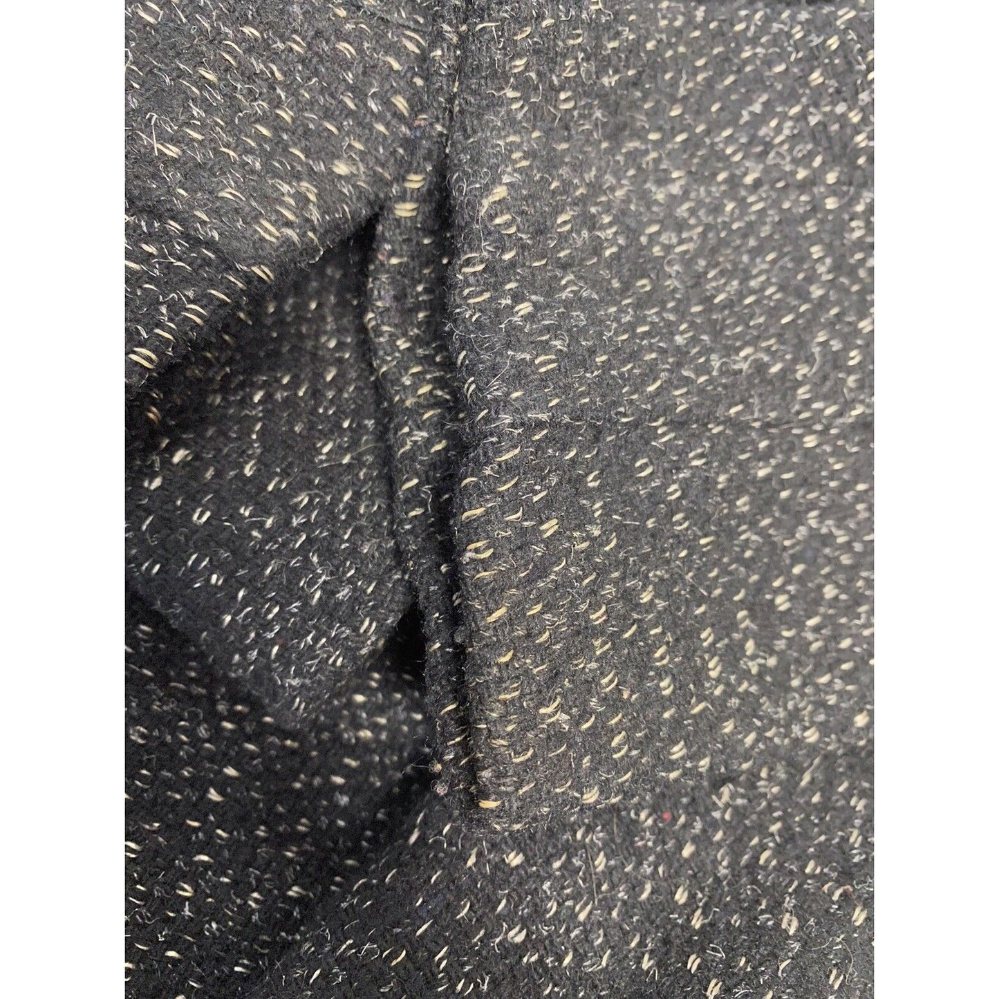 Vintage New York Girl Black Shoulder Pleated Double Breasted Pea Coat Jacket 6