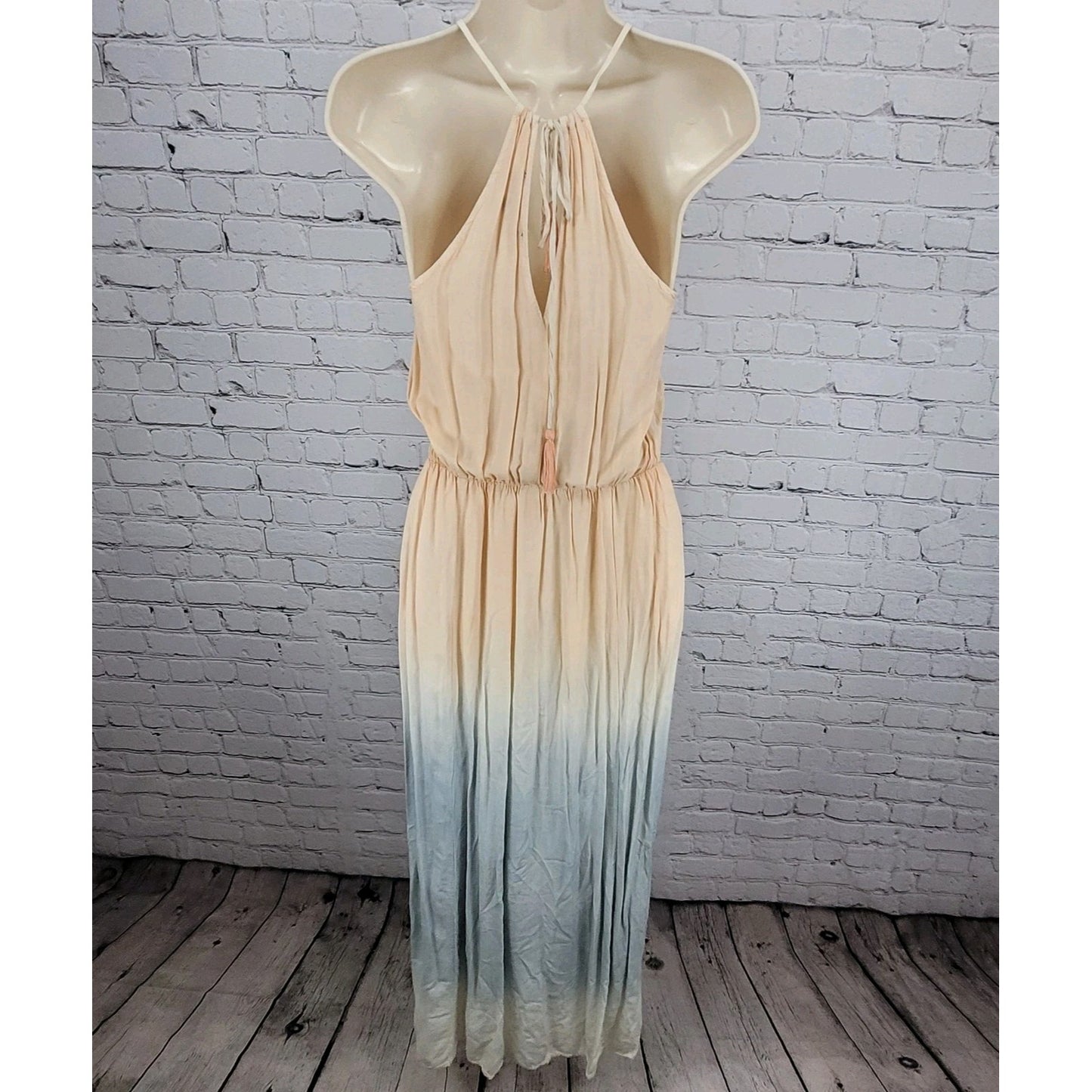 Lulus Multicolor Ombre Sleeveless Lightweight Front Slits Maxi Dress Size XS