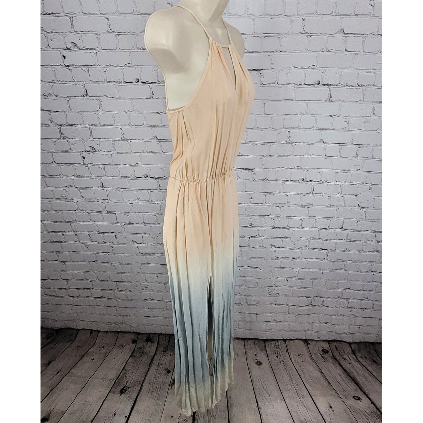 Lulus Multicolor Ombre Sleeveless Lightweight Front Slits Maxi Dress Size XS