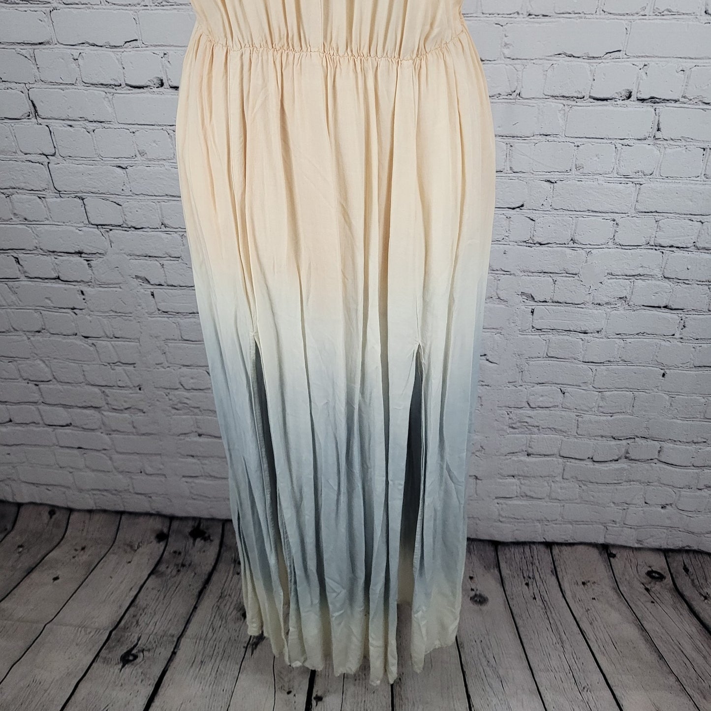 Lulus Multicolor Ombre Sleeveless Lightweight Front Slits Maxi Dress Size XS