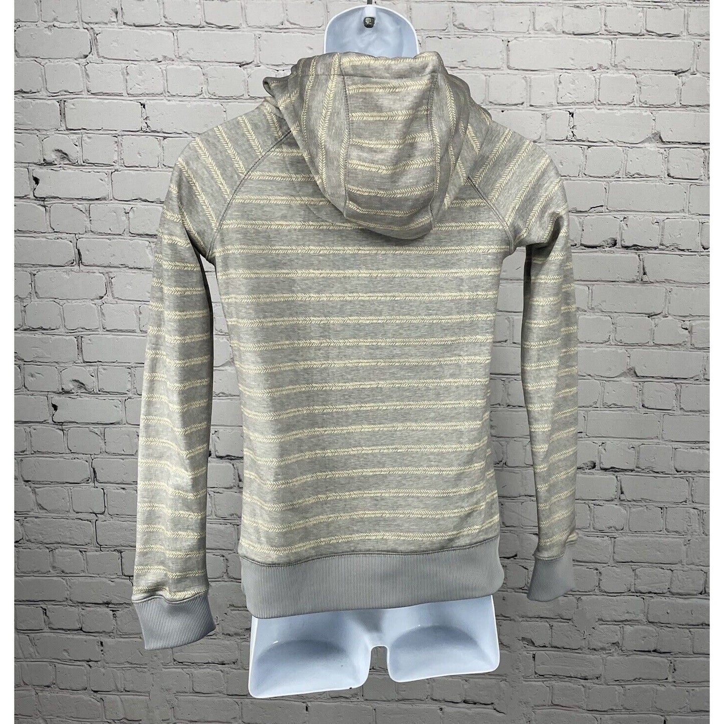 Burton Light Gray Striped WB Heron Pullover Hoodie Durable Goods Dryride Size XS
