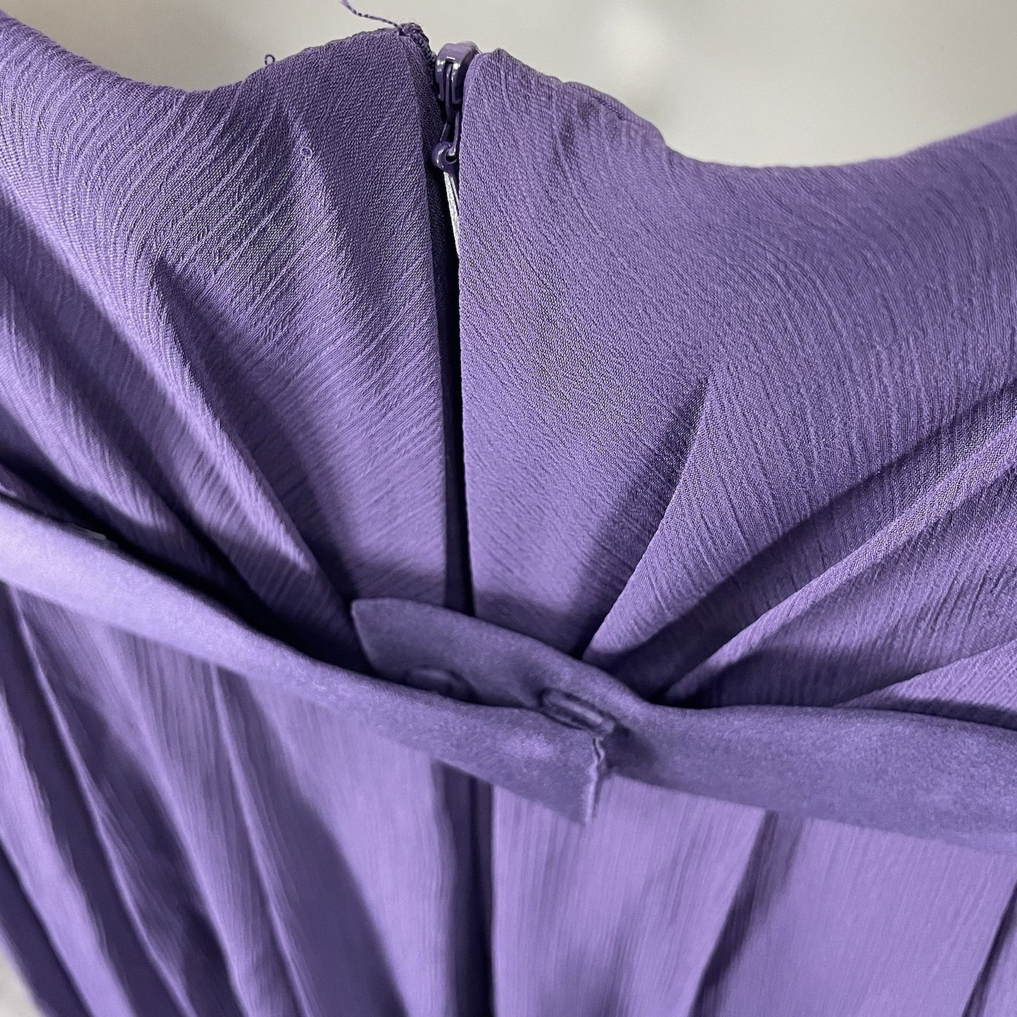 White By Vera Wang Purple Halter Padded Backless Prom Formal Maxi Dress Gown 12
