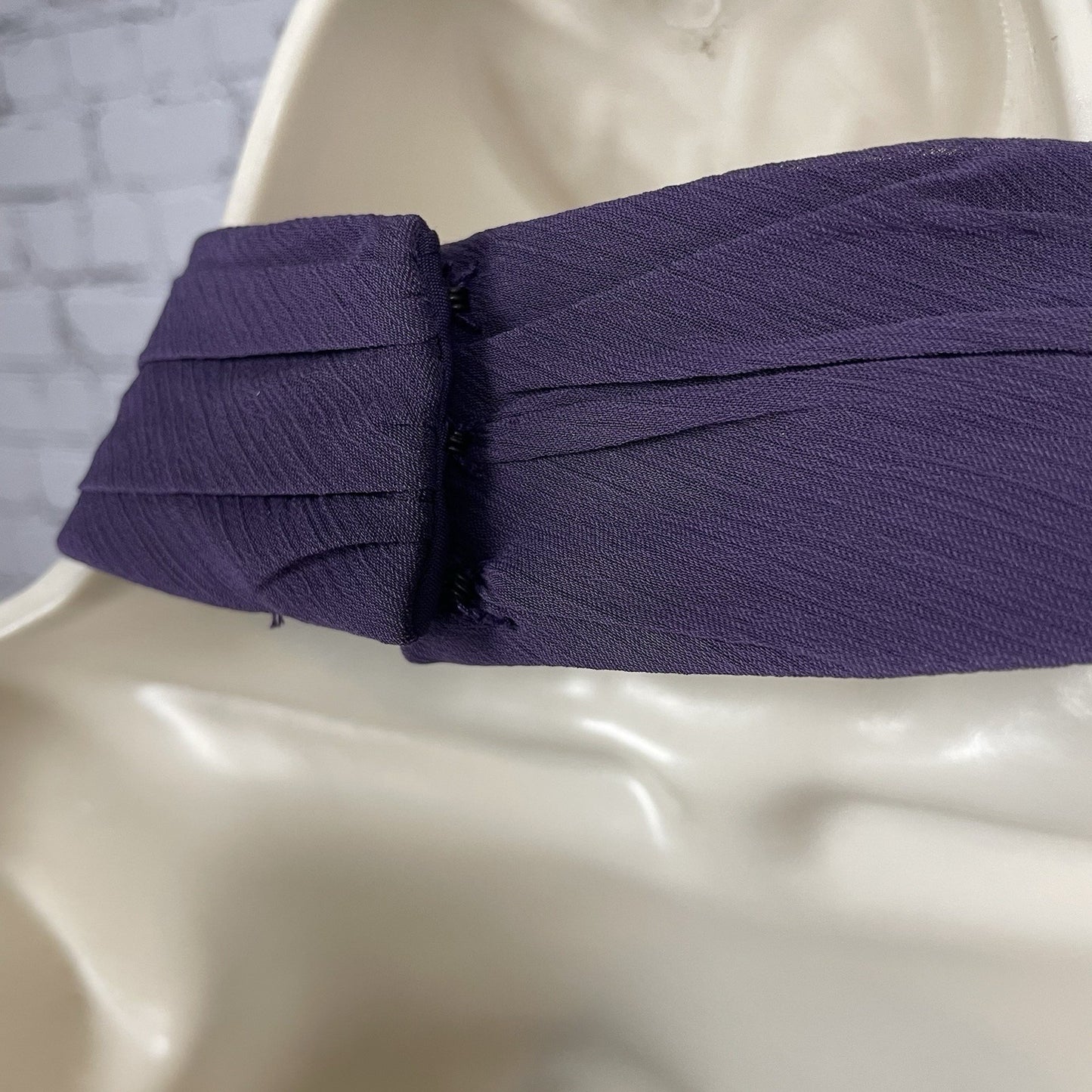 White By Vera Wang Purple Halter Padded Backless Prom Formal Maxi Dress Gown 12