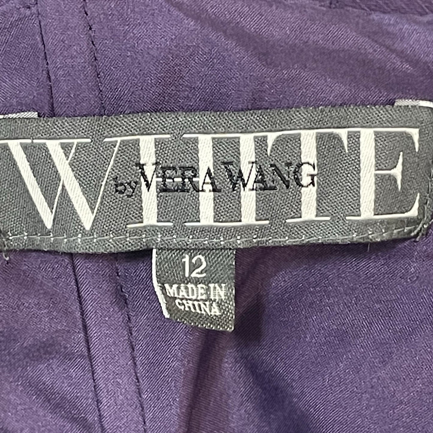 White By Vera Wang Purple Halter Padded Backless Prom Formal Maxi Dress Gown 12