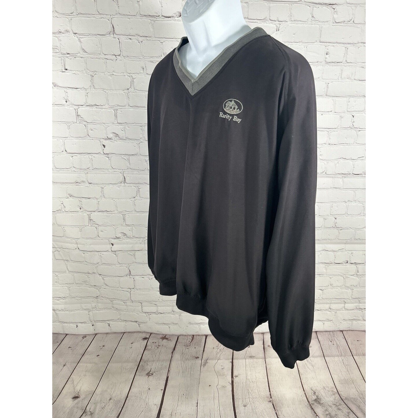 Ashworth Weather Systems Dark Gray Windbreaker Water Repellent Jacket Men’s XL