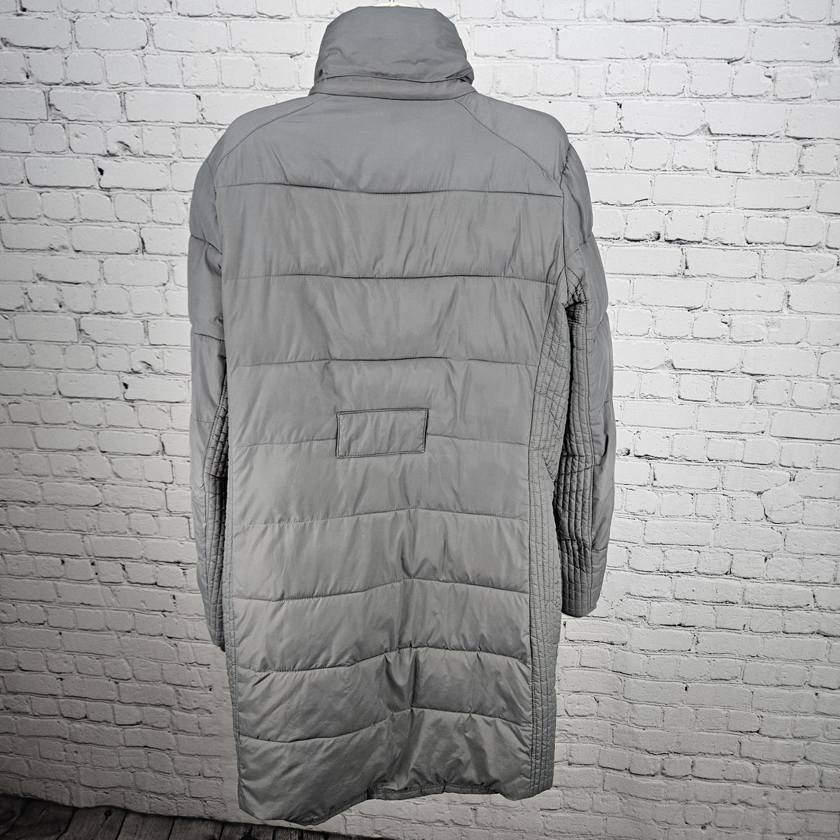 Lauren Ralph Lauren Grey Insulated Zip Parka Puffer Jacket Long Coat Large L