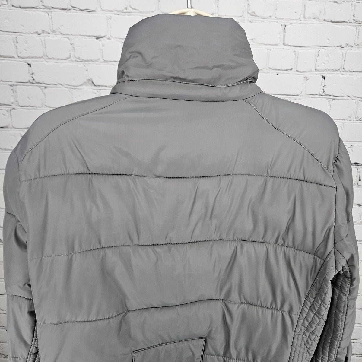Lauren Ralph Lauren Grey Insulated Zip Parka Puffer Jacket Long Coat Large L