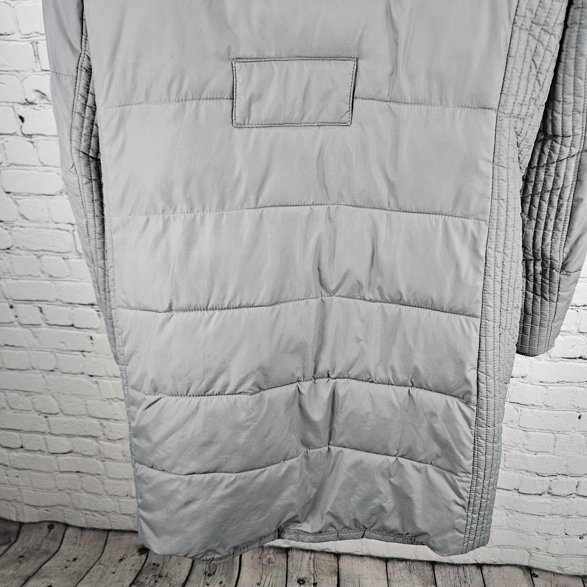 Lauren Ralph Lauren Grey Insulated Zip Parka Puffer Jacket Long Coat Large L