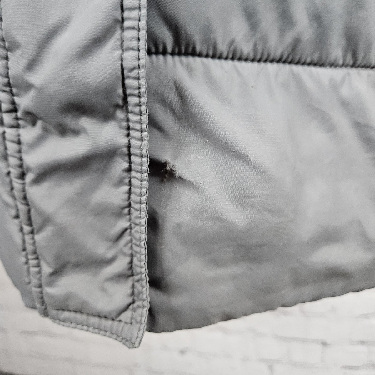 Lauren Ralph Lauren Grey Insulated Zip Parka Puffer Jacket Long Coat Large L