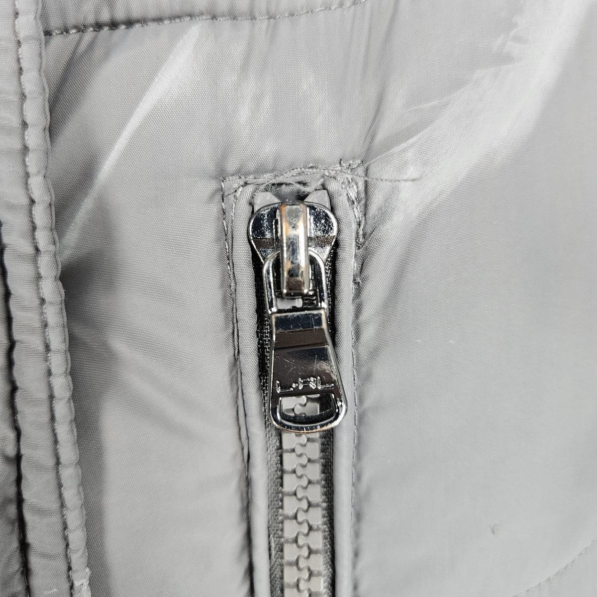 Lauren Ralph Lauren Grey Insulated Zip Parka Puffer Jacket Long Coat Large L