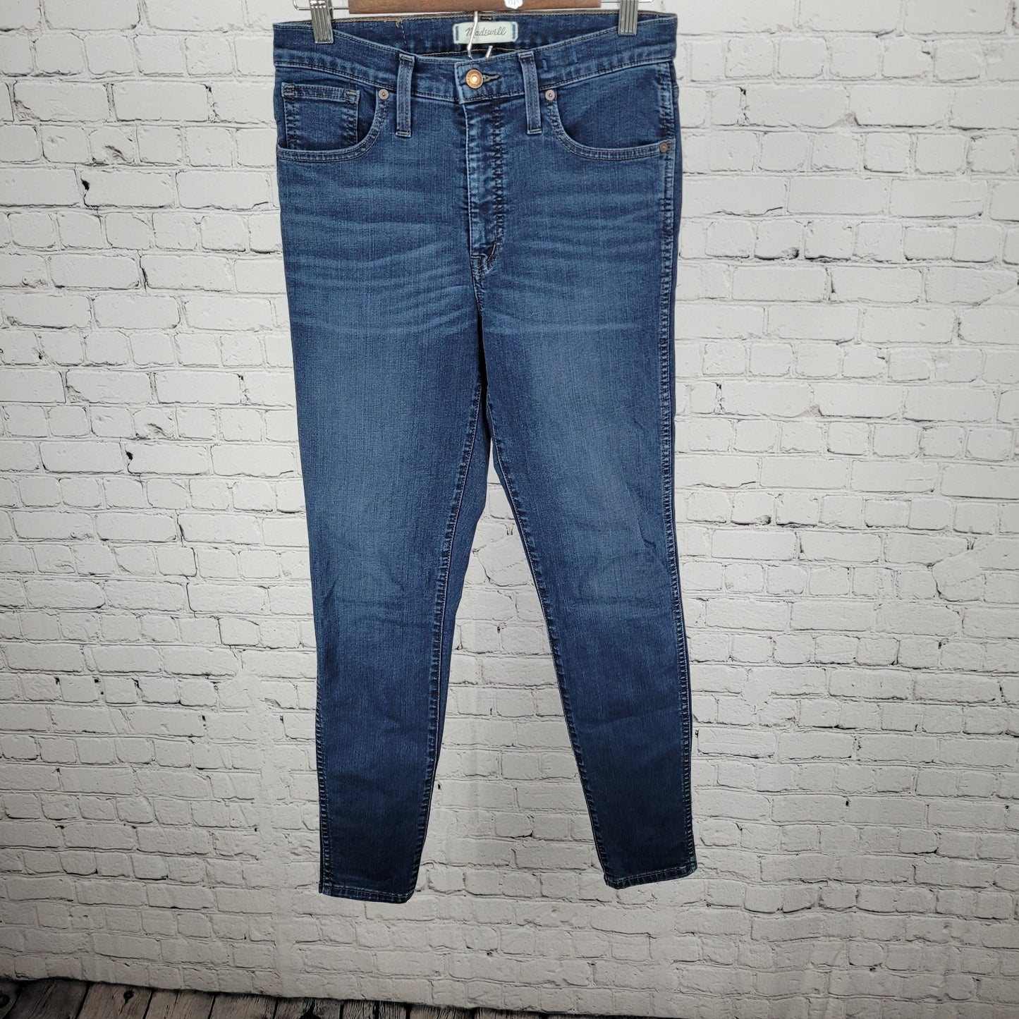 Madewell Dark Blue Denim 10" High Rise Skinny Stretch Jeans Size 28 (28x29)