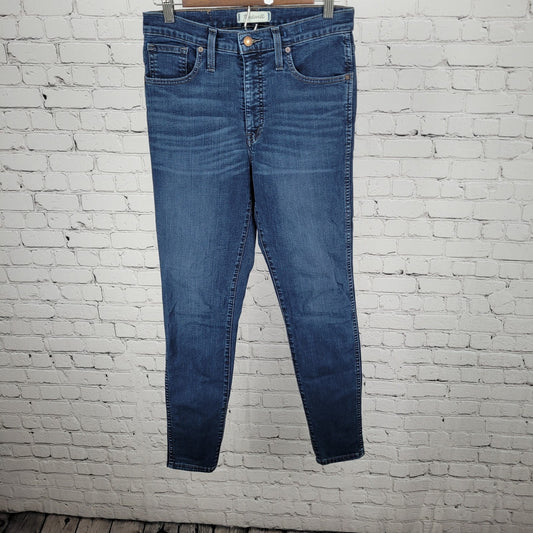 Madewell Dark Blue Denim 10" High Rise Skinny Stretch Jeans Size 28 (28x29)