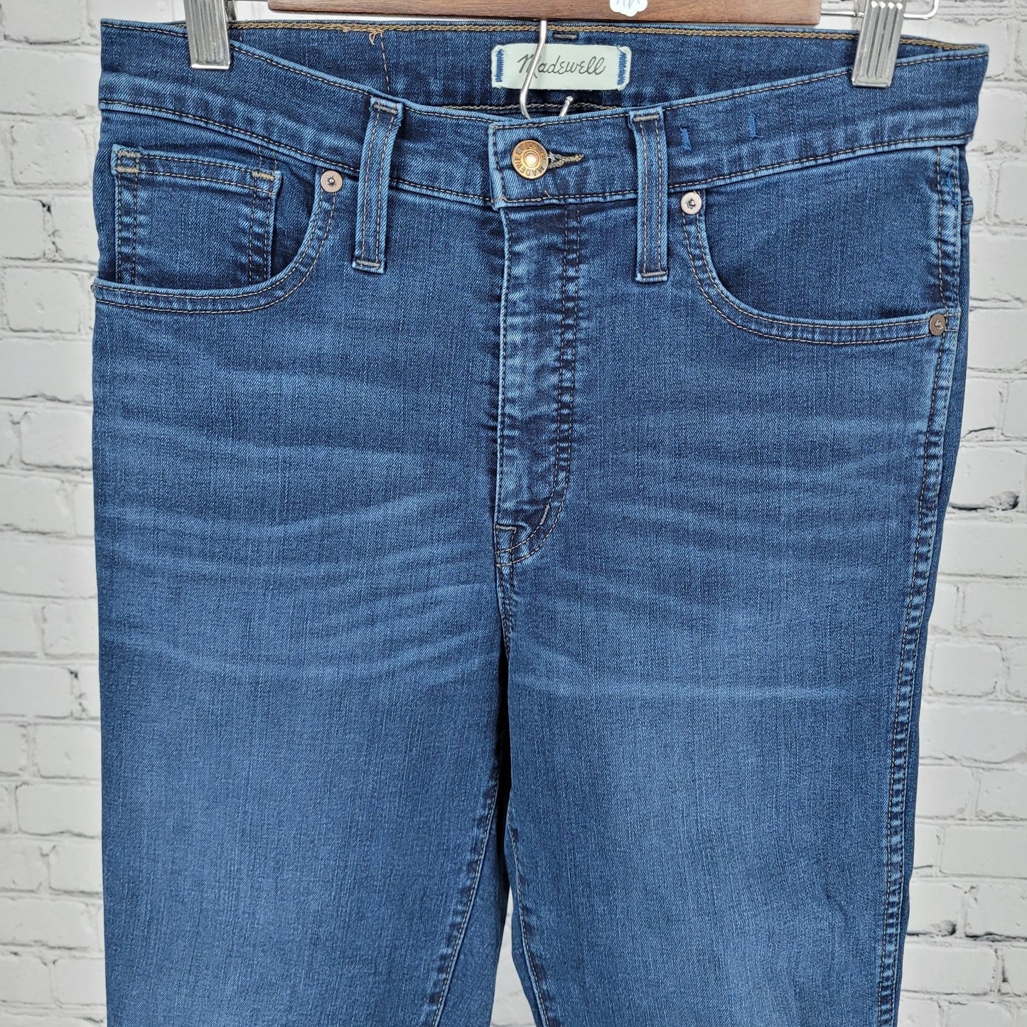 Madewell Dark Blue Denim 10" High Rise Skinny Stretch Jeans Size 28 (28x29)