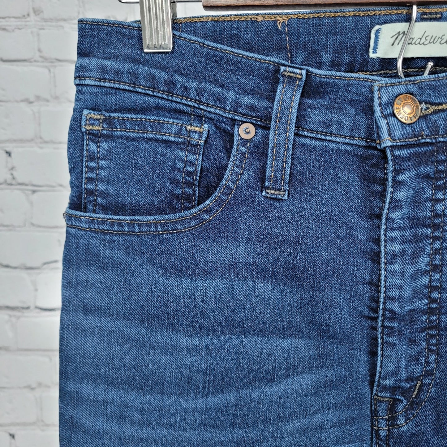 Madewell Dark Blue Denim 10" High Rise Skinny Stretch Jeans Size 28 (28x29)