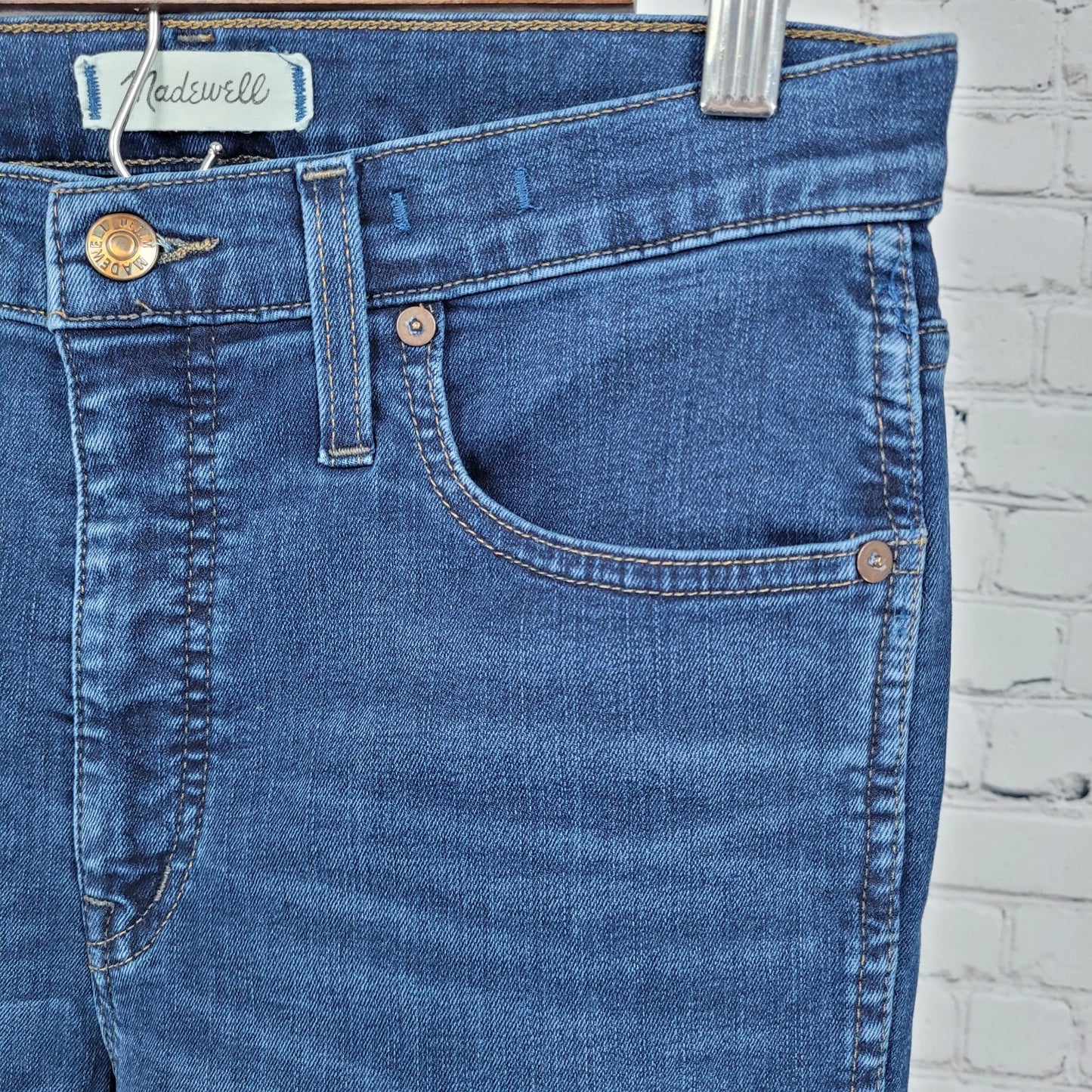 Madewell Dark Blue Denim 10" High Rise Skinny Stretch Jeans Size 28 (28x29)