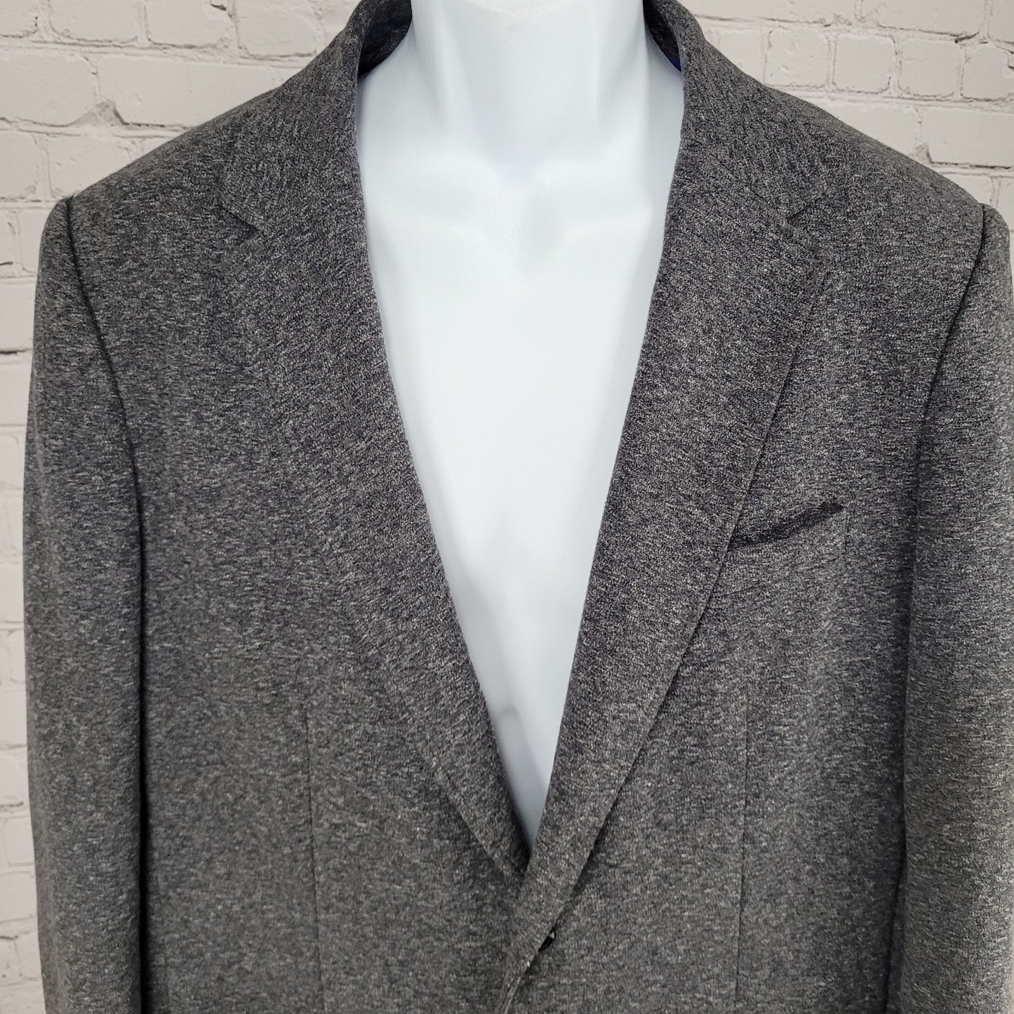Artefact Dark Grey Heather Knit Stretch Unlined Notch Blazer Jacket Size Large L