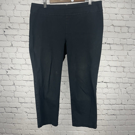 Chico’s Black Fab Slimming High Rise Elastic Waist Ankle Pants Size 2.5 (US 14)