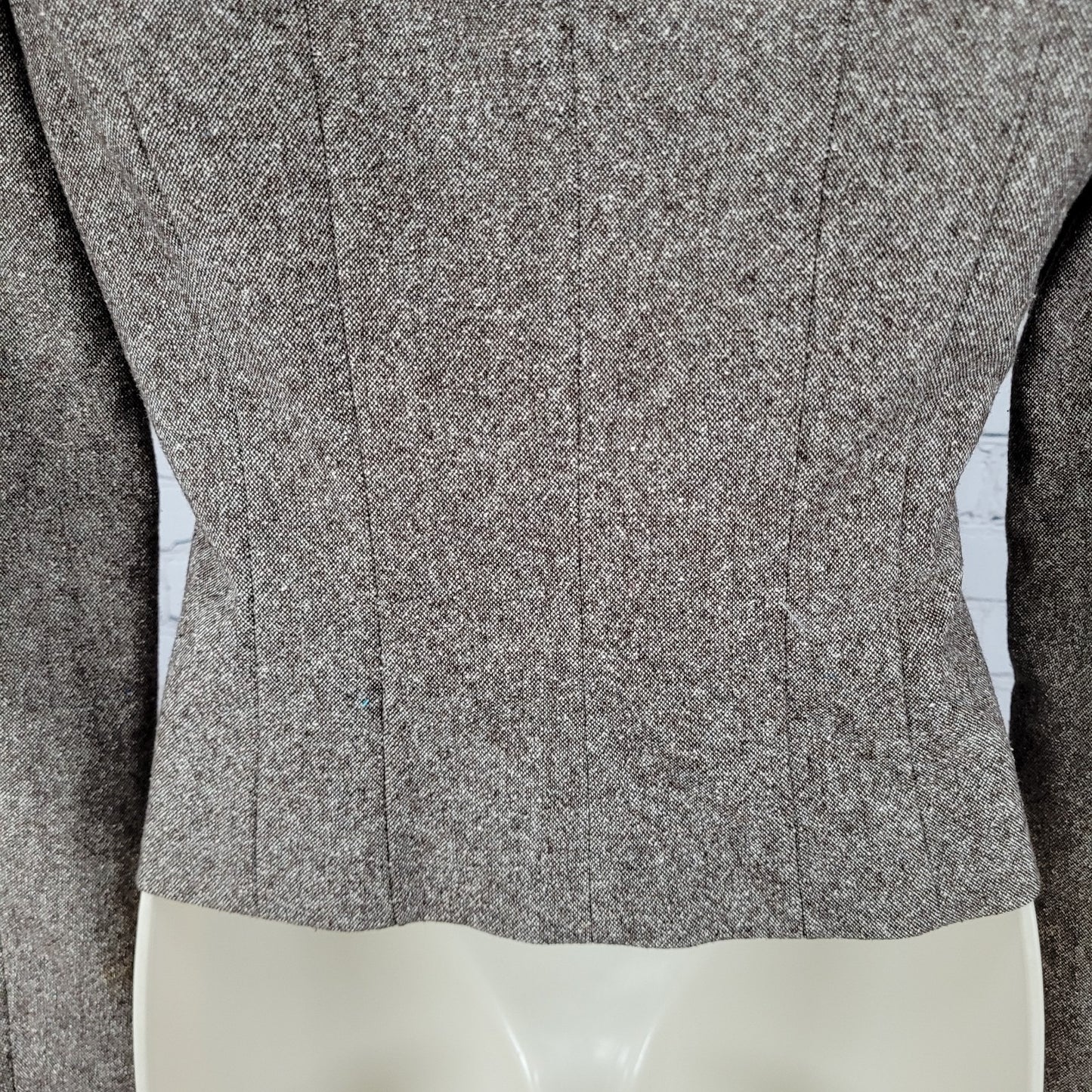 United Colors Of Benetton Brown Wool Blend Stretch Double Breast Jacket Size 38