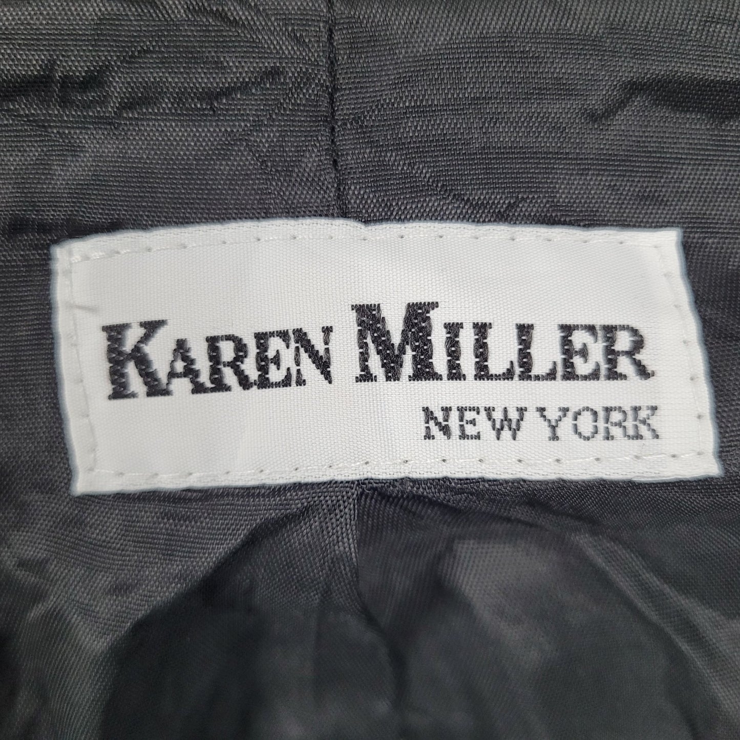 VTG Karen Miller Red & Gold Metallic Brocade Open Lined Jacket USA Made Size 16