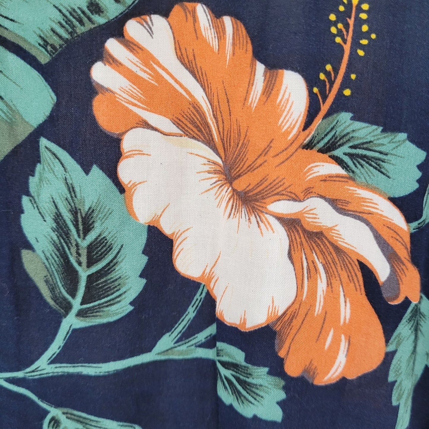 XIX PALMS Navy Hawaiian Floral Short Sleeve Wrap Hi Low Maxi Dress Hawaii Size 3