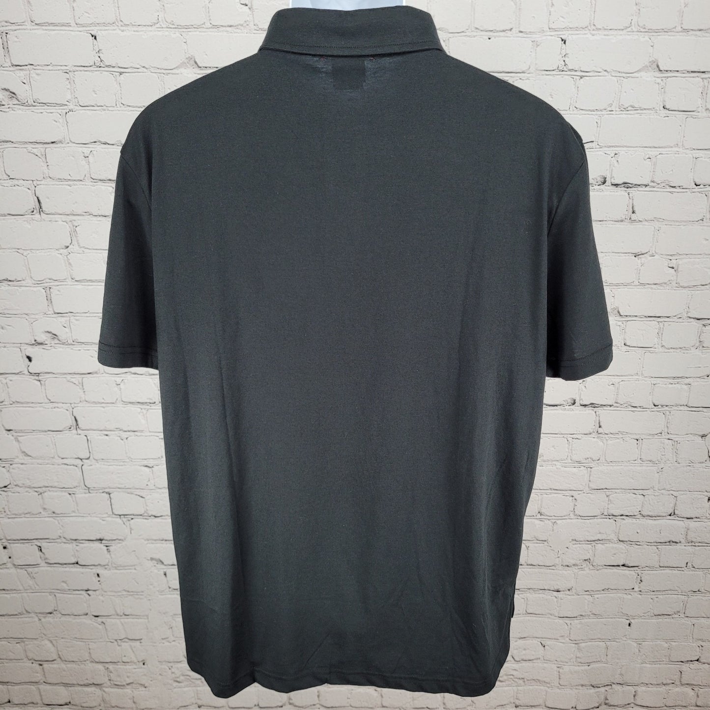 Tesla Black Embroidered Logo Lightweight Short Sleeve Polo Shirt Size XL