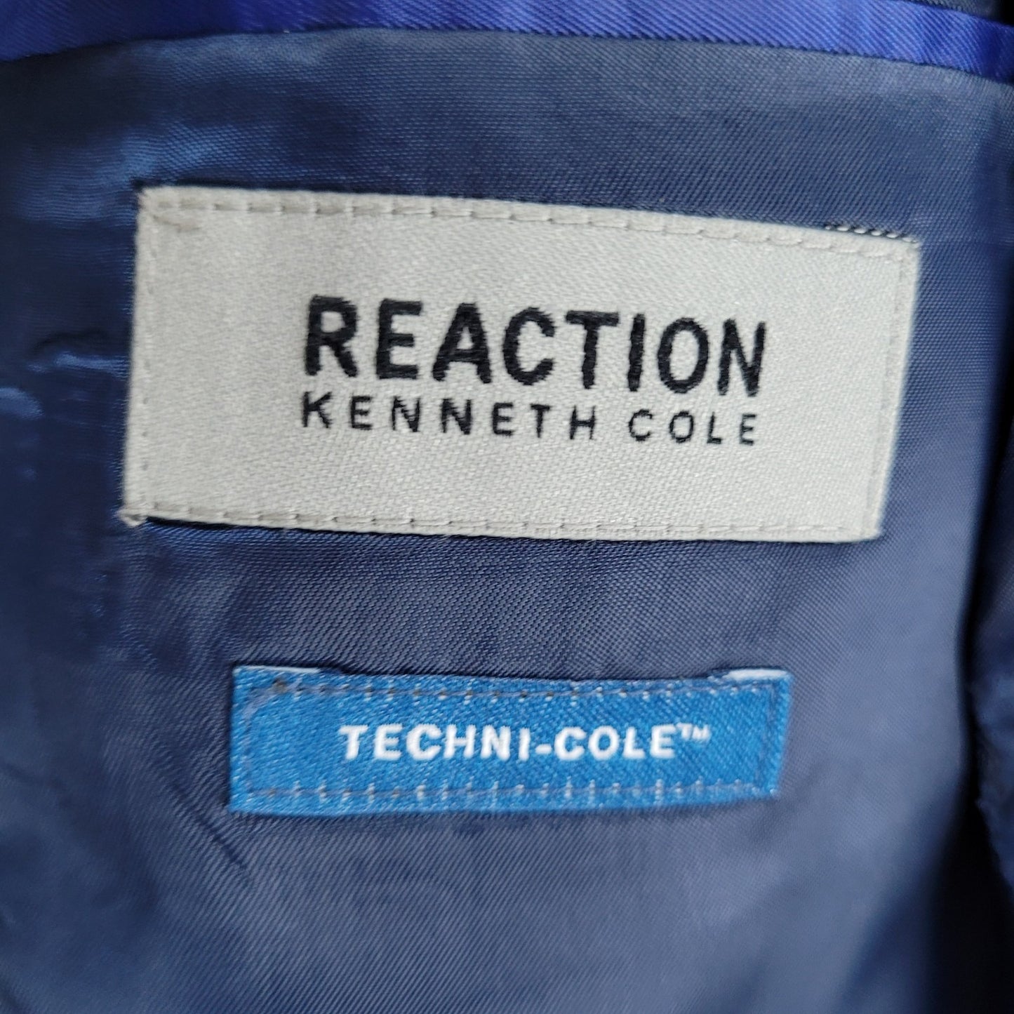 Reaction Kenneth Cole Techni-Cole Blue 2 Button Blazer Sport Coat Size 36R