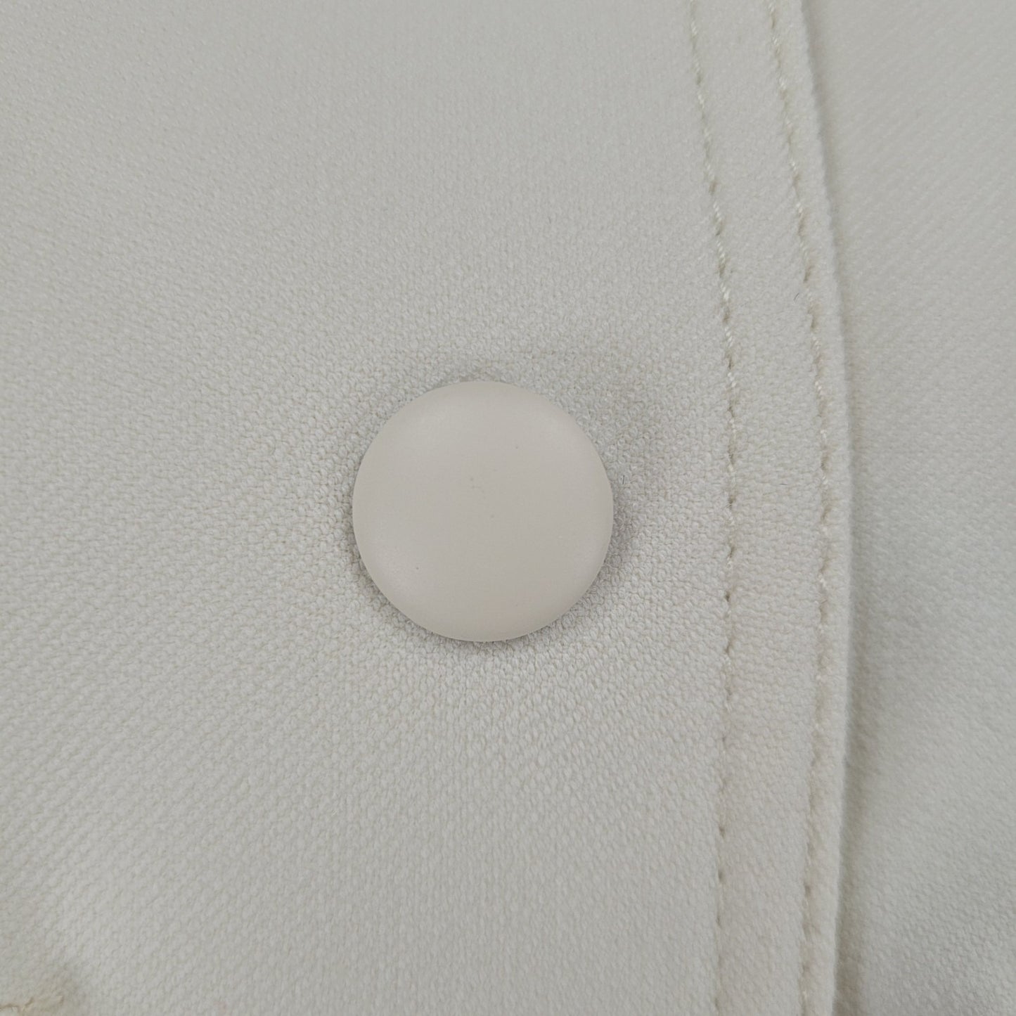 Zara Ivory Snap Knit Collar Cuffs Lined Boxy Short Bomber Jacket Small S