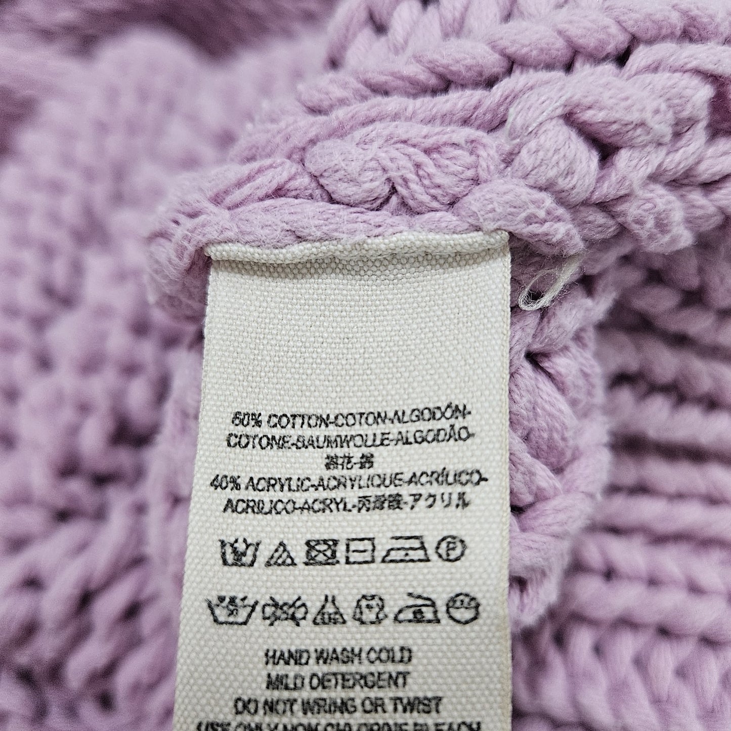 Free People Pink Chunky Knit Open Long Sleeve Oversized Cardigan Sweater XS