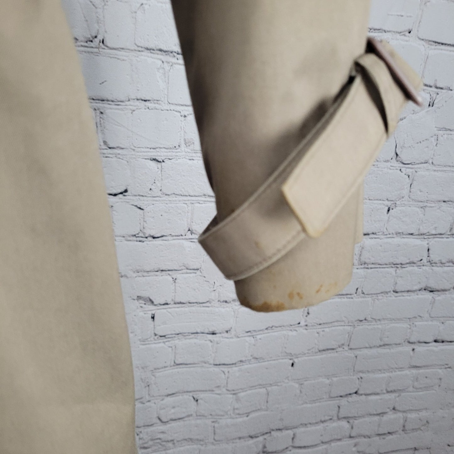 Saxton Hall Brown Thermo Lite Lined Belted Double Breasted Trench Coat Size 10