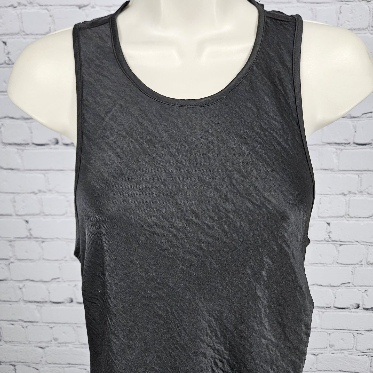 House Of Harlow 1960 Black Satin Tie Back Sleeveless Unlined Maxi Dress Large L