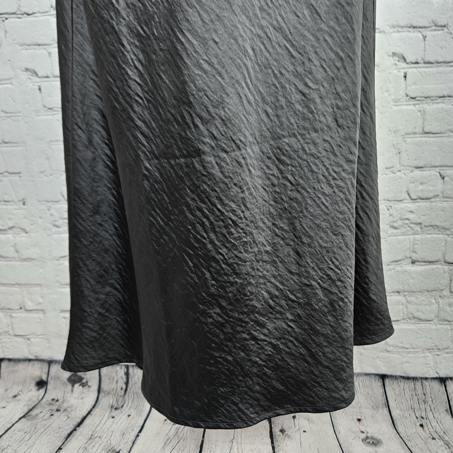 House Of Harlow 1960 Black Satin Tie Back Sleeveless Unlined Maxi Dress Large L