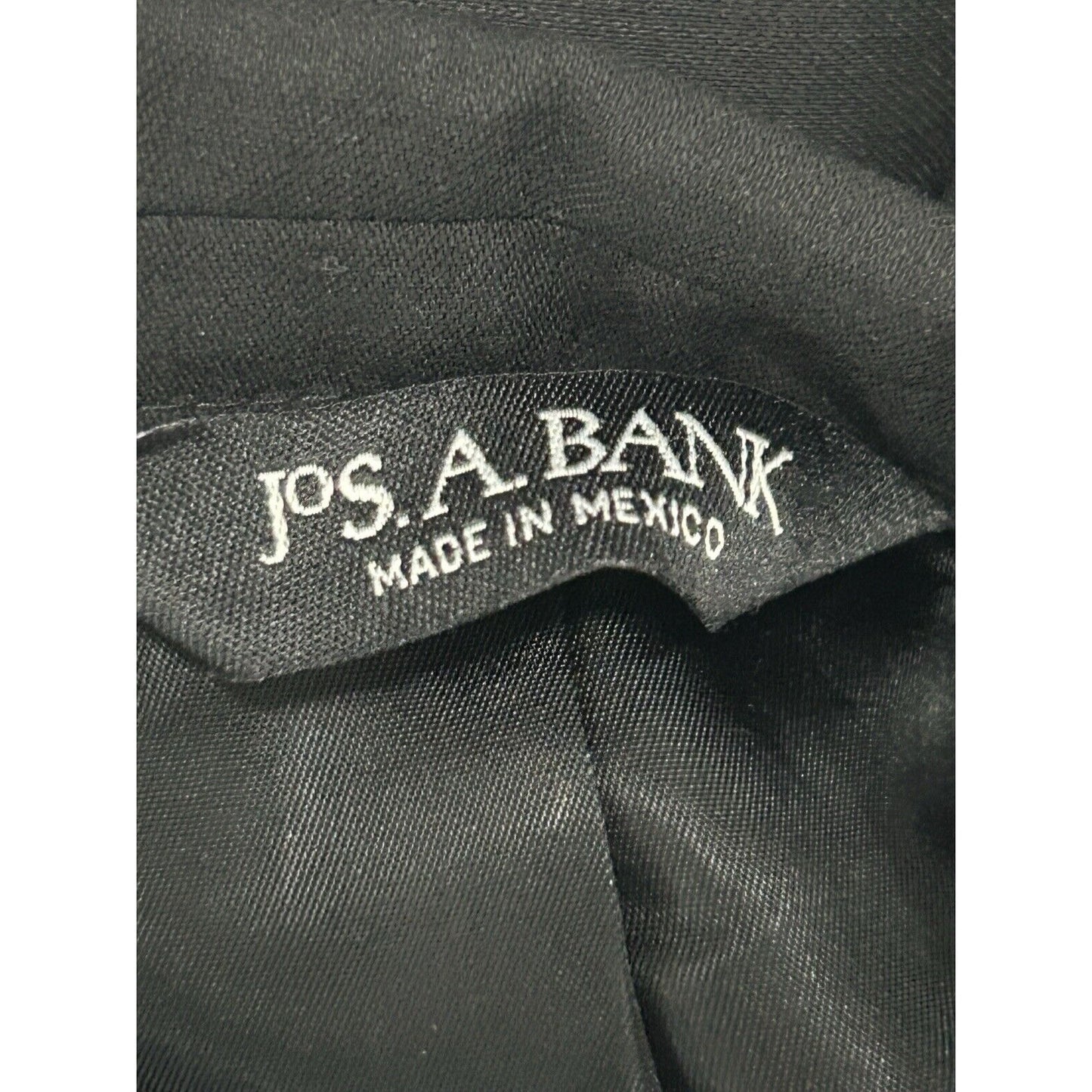 Jos A Bank Solid Black Wool 2 Button Single Vent Sport Coat Blazer Size 40R